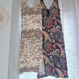 Salaam BOUTIQUE Colorful Paisley and Abstract Print Dresses SET OF 2